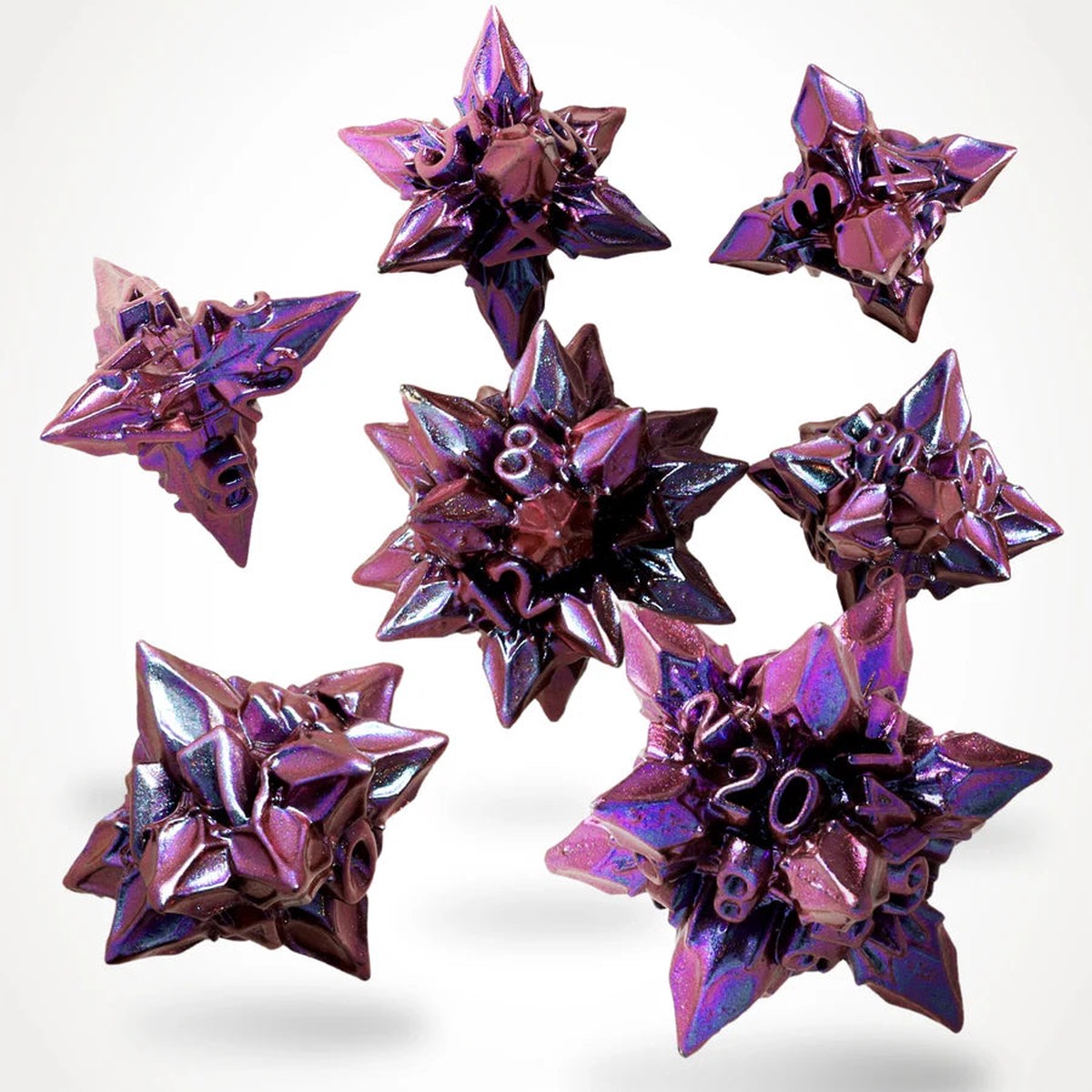 Damson Bane Metal RPG Dice Set