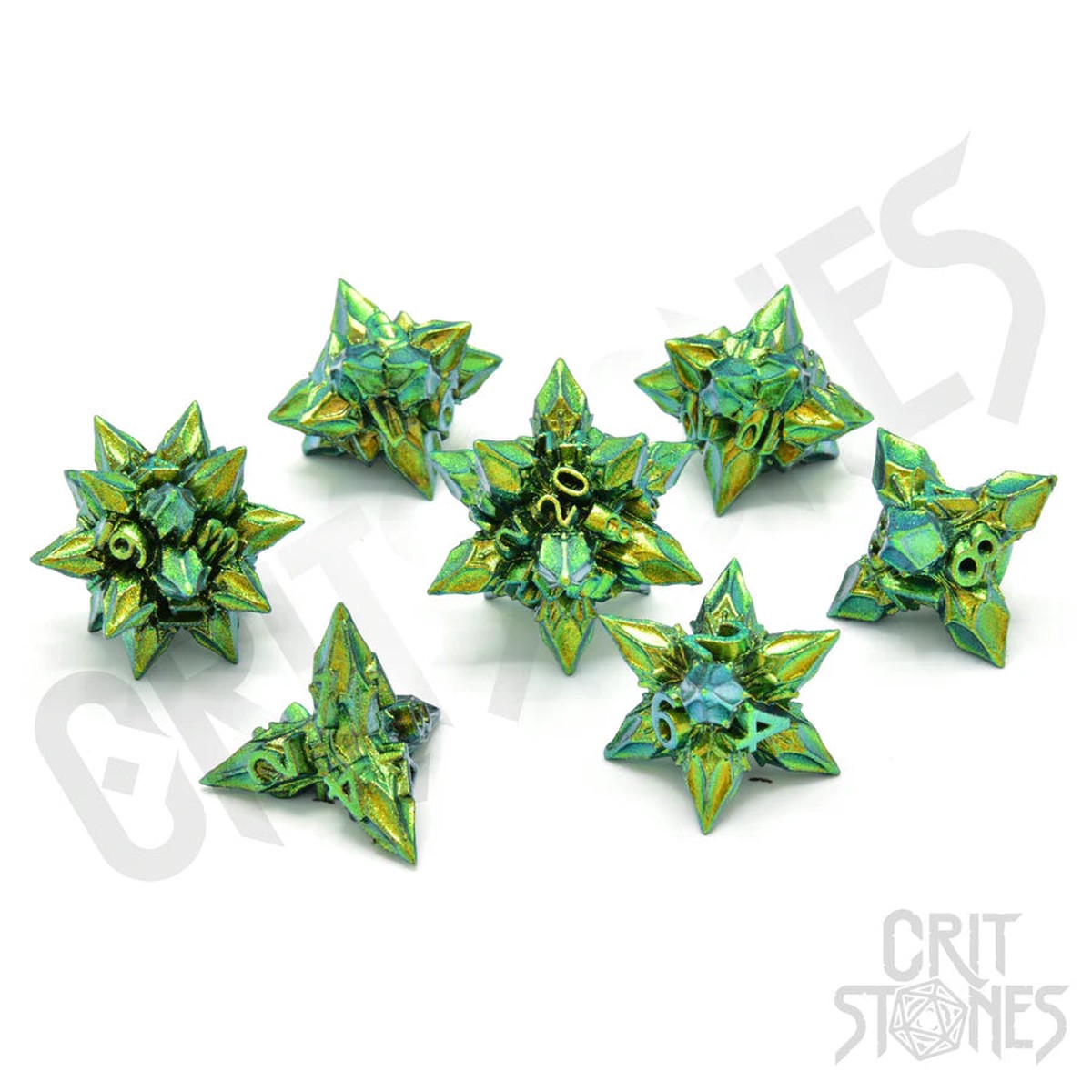 Unholy Bane Metal RPG Dice Set